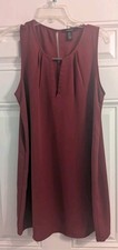 NWOT Forever 21 Burgundy Mini Shift Dress Sleeveless Size M