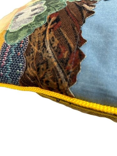 Vintage Hand Appliqued Decorative Pillows 13" X 13" - Picture 8 of 8