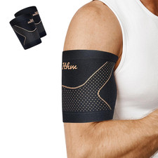 Copper Bicep Tendonitis Brace, Upper Arm Compression Sleeve for Pain Relief  Bi
