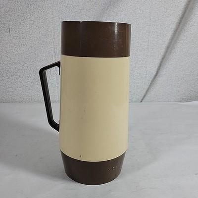 Vintage Thermo-Serv Insulated Thermos - Brown Tan Two Tone USA