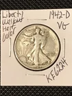 1942-D Liberty Walking Half Dollar  VG   **DETAILS**