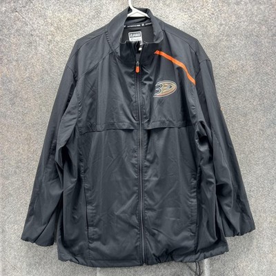 Anaheim Ducks Jacket Mens XL Black NHL Hockey Fanatics Authentic Pro Full Zip