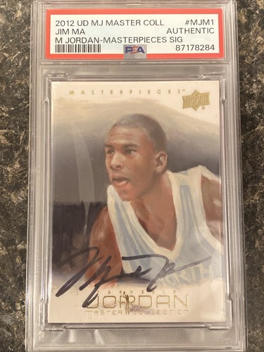 2012 Upper Deck Jordan UNC Master Collection Sketch Auto 18/30 PSA Slabbed