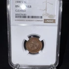 1908-S Indian Cent Nice UNC Details Cleaned Key Date Nice Luster Strong Strike