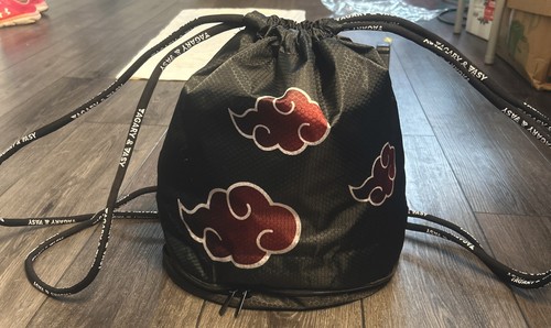 Naruto Shippuden Akatsuki Red Cloud Chibi Mini Backpack Bag Drawstring Gym Bag - Picture 1 of 9