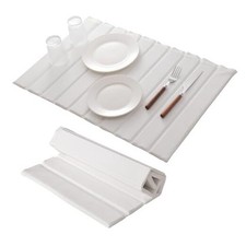 Stone Drying Mat for Kitchen Counter, Collapsible 24.8" x 15.7" White