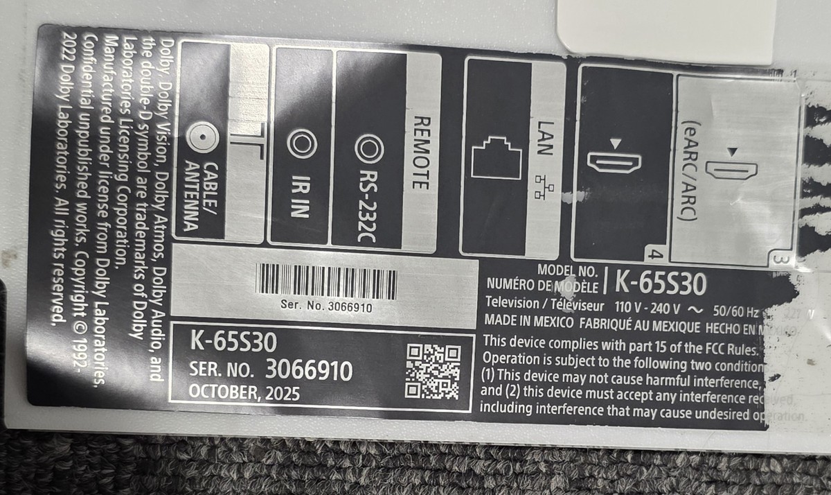 ディスチャージ　Discharge The Price of 日本盤帯コピー付 sony K-65S30 LED TV CIRCUT BOARD REPLACEMENT KIT FOR INTERNAL