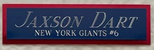 JAXSON DART GIANTS NAMEPLATE for AUTOGRAPHED Signed Football HELMET JERSEY PHOTO