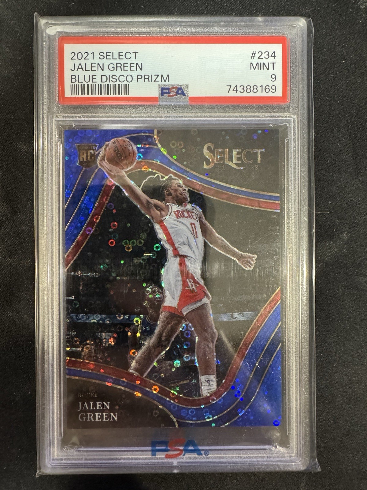2021-22 Panini Select Courtside Jalen Green #234 Blue Disco /25 PSA 9