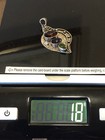 Unique Vintage 925 Sterling Pendant with Unknown Stones (Glass?) 18 grams — photo 7