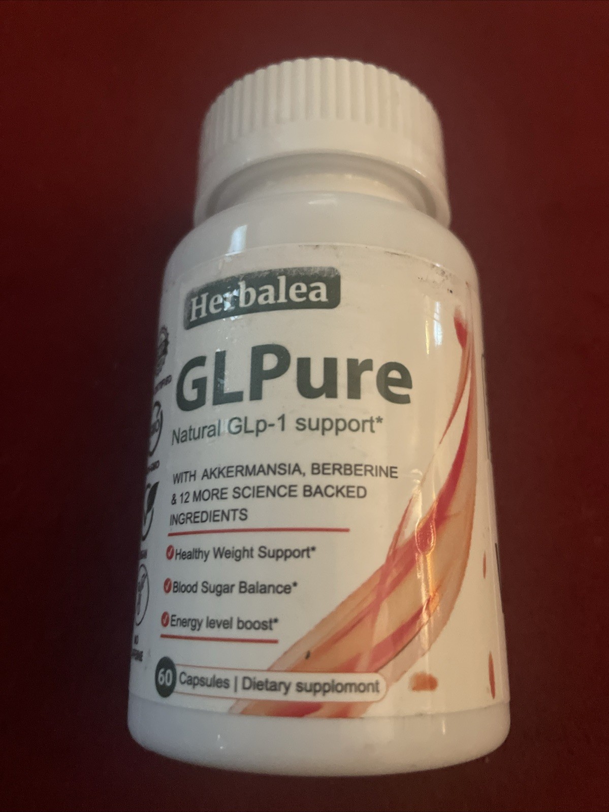 Herbalea GLPure Natural Support 60 Ct Exp 2026 Berberine Turmeric Green Tea