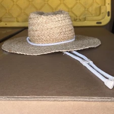 rag & bone Women's Braided Straw Hat, Natural, Tan, M