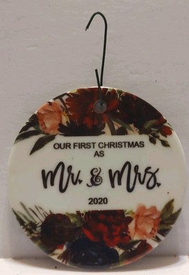 Our First Christmas Together Ornament - Mr & Mrs 2020 Good Condition( Free Ship)