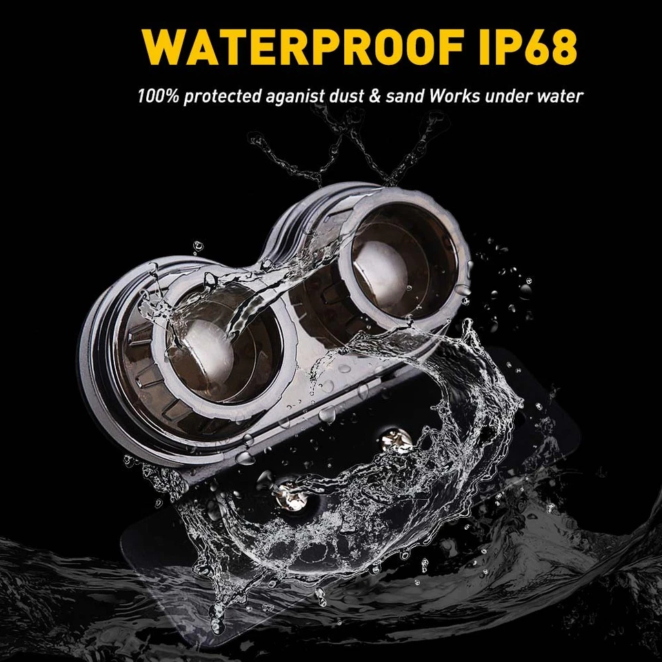 Motorcycle LED Double Tail Light Turn Signal Brake Plate ATV License Plate Light - Imagem 4 de 4