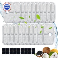 40 Pack Petlibro Cat Water Fountain Filters Compatible Dockstream PLWF005