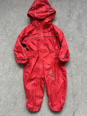 Regatta Little Adventurer Kinder rot wasserdicht Pfützenanzug Regenanzug 12-18 Monate