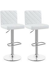 Kitchen Bar StoolS Set of 2 Modern Leather Swivel Dining Bar Stools backrest foo