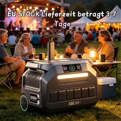2048Wh Solar Generator 100W SolarPanel IEE P3200 LiFePO4 Portable Power Station