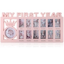 My First Year Baby Picture Frame Newborn Baby's First Twelve Months Photo Col...