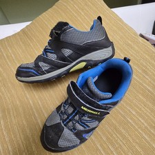 Merrell Trail Chaser 2 Shoes Youth 5M Grey Black Blue Hiking Athletic Sneakers