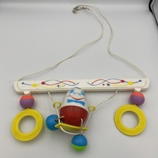 VTG Humpty Dumpy Celluloid Musical Mobile Exerciser Hanging Toy
