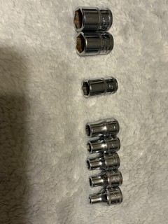 Snap On 1/4” Drive Socket Lot Of 8 Includes 12 11 9 7 6 5.5 5 And 4mm
