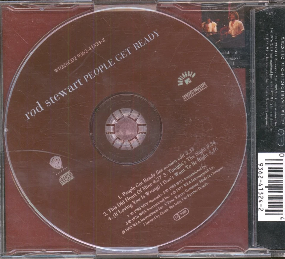 Rod Stewart People Get Ready CD Europe Warner Bros. 1993 single 9362413242 - Image 2 of 2