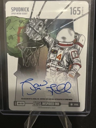 Bo Jackson Battle Arena Update- SPUDNICK `Spud Webb` Steel On-Card Auto #BFA-159