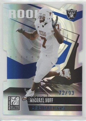 2006 Donruss Elite Aspirations Die-Cut 72/93 Michael Huff #195 Rookie RC 0af