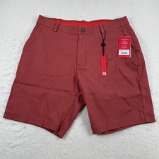 Redvanly Shorts Mens Size L Red Carter Chino 9 Inseam Stretch Casual Summer