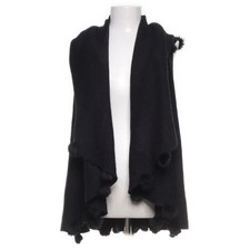 Poncho, Größe: ONE SIZE, Schwarz, Einfarbig, Fleece, Damen #TiG