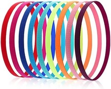 6 Pcs Colored Thin Elastic Headbands Skinny Stretchy Headbands for Women Girls
