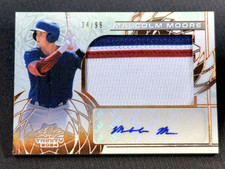 2024 Leaf Trinity AWESOME WORN PATCH ROOKIE AUTO Malcolm Moore 34/99