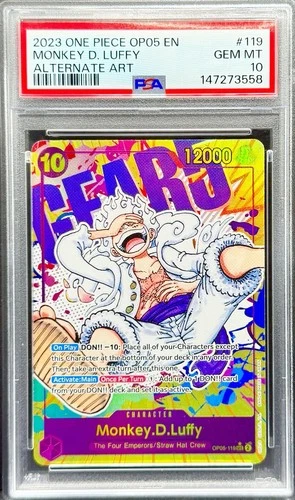 PSA 10 Monkey D Luffy One Piece Awakening Of The New Era OP05-119 Alternate Art