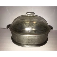 VTG Guardian Service Chicken Fryer 12” Hammered Aluminum Domed Glass Lid