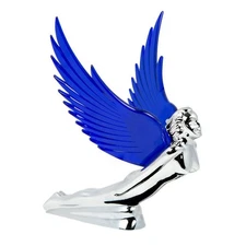 GG Grand General 48107 Blue 8 X 8 inches Chrome Flying Goddess Hood Ornament ...