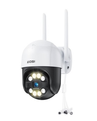 ZOSI 3MP WLAN PTZ Überwachungskamera HD Außen H265+Wifi IP Kamera PIR Schwenkbar
