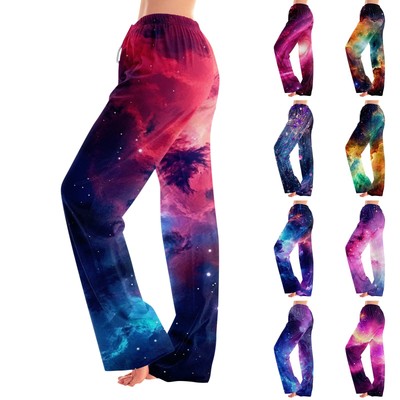 Womens Pajama Pants Sleepwear Casual Drawstring Elastic Waist Pants Comfy