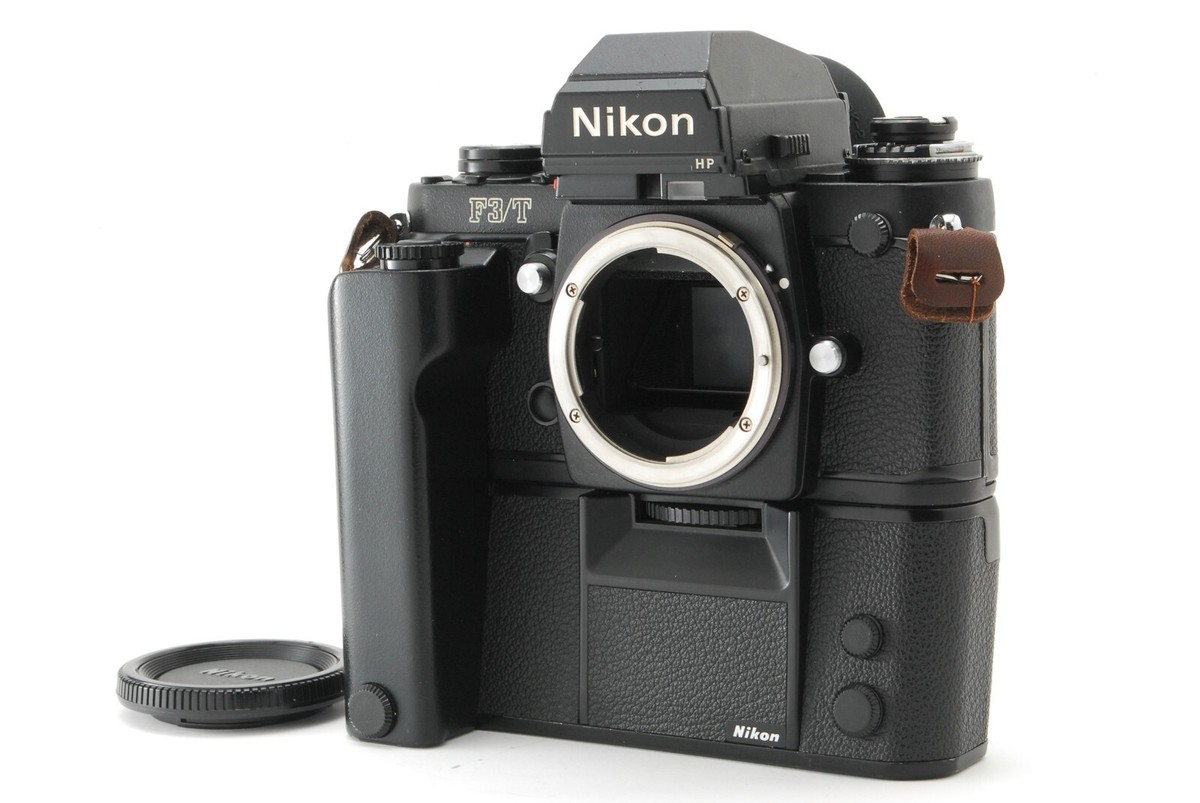 Near Mint +++] Nikon F3/T HP Black 35mm SLR Film Camera Body MD-4