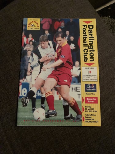 1997 Darlington V Doncaster Rovers Football/Match Programme - Picture 1 of 2