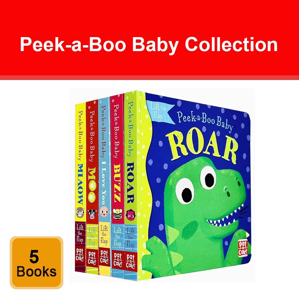 Peek-a-Boo Baby Collection 5 Books Set By Pat-a-Cake Roar, Buzz, I Love You