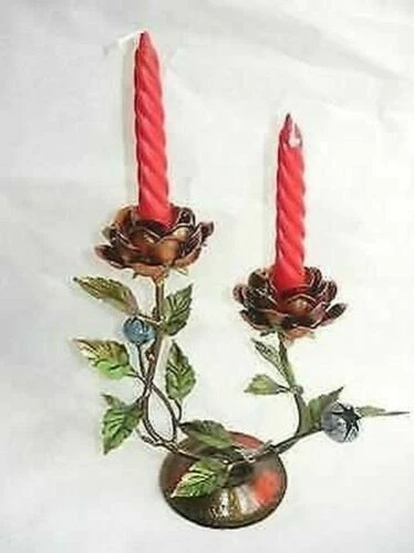 Candelabros y portavelas decorativos rosas para el hogar