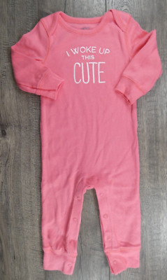 Nwot Baby Girl Clothes Carter's 9 Month Pink Wake Up This Cute Outfit