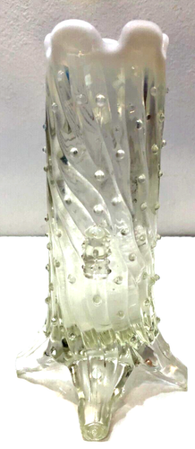 Antique Northwood Glass Pump Creamer White Opalescent 6 3/4" T - Picture 4 of 7