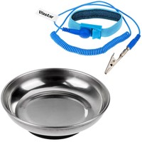 Vastar Round Stainless Steel Magnetic Tray Magnetic Parts Holder 4 Inch And E... on sale Vastar Round Stainless Steel Magnetic Tray Magnetic Parts Holder 4 Inch And E... on sale