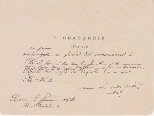 Autographes de personnalités historiques