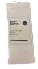 Simply WH Essential Anti-Allergen Standard Queen Pillow Protector zipper closer