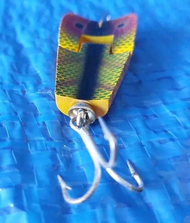 Heddon Tiny Stingaree Vintage Fishing Lure Perch Green Red Heddon Tiny Stingaree Vintage Fishing Lure Perch Green Red