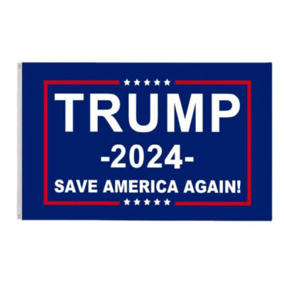 Trump 2024 Mini-Flaggen Set – 24 Stück, Rot & Blau, Mit Stab, Für Partys & Deko
