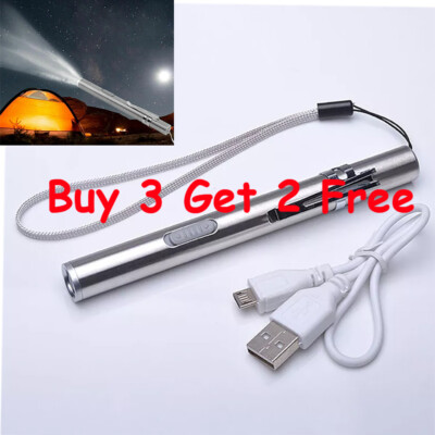 20000Lumens Portable Super Bright Led USB Rechargeable Pen Pocket Torch Lamp